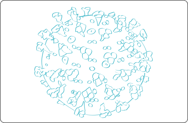 Illustration d'un virus SARS-CoV-2